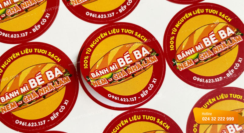 Mẫu tem nhãn bánh mì Bé Ba đẹp