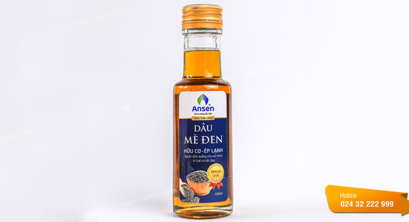 Mẫu tem nhãn dán chai dầu ăn đẹp