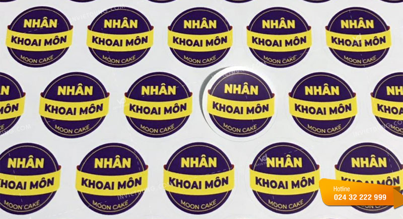 Mẫu tem nhãn bánh trung thu nhân khoai môn
