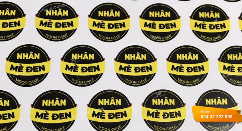 Mẫu tem nhãn bánh trung thu nhân mè đen