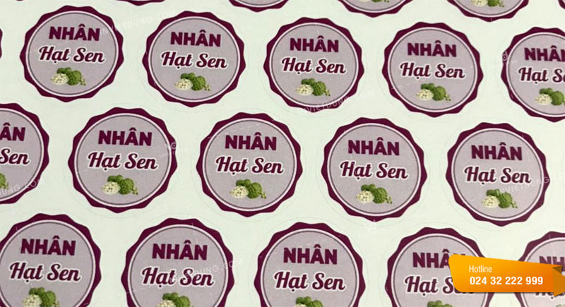 Mẫu tem nhãn bánh trung thu nhân hạt sen