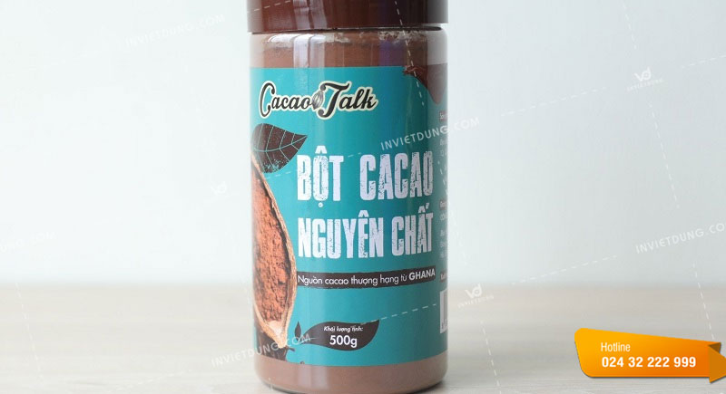 Mẫu tem nhãn dán bột cacao