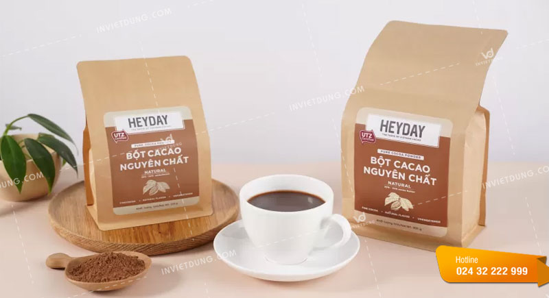Mẫu tem nhãn dán bột cacao