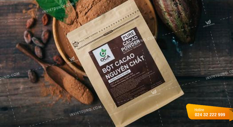 Mẫu tem nhãn dán bột cacao