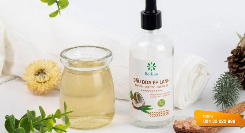Mẫu tem nhãn dán dầu dừa đẹp ấn tượng
