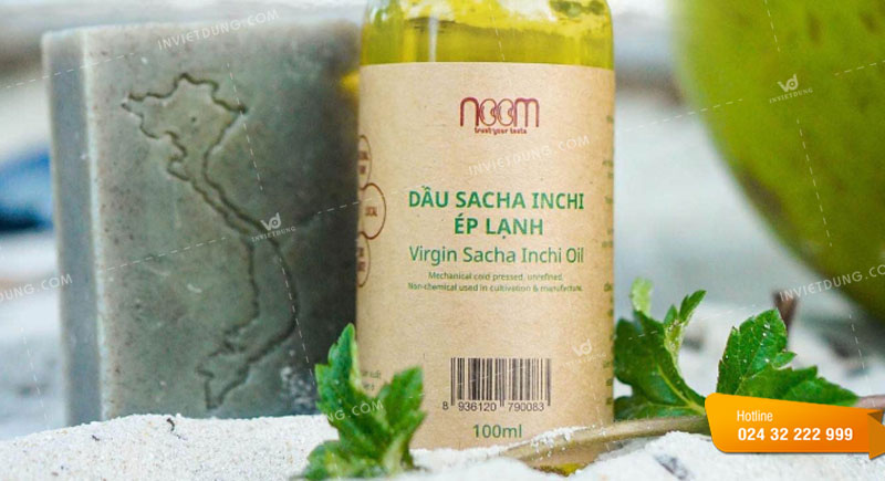 Mẫu tem nhãn dán dầu dừa ép lạnh