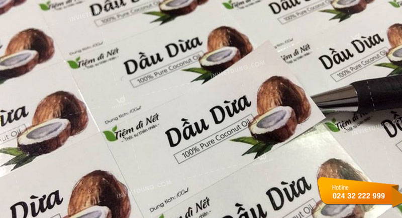Lợi ích khi in tem nhãn dán dầu dừa