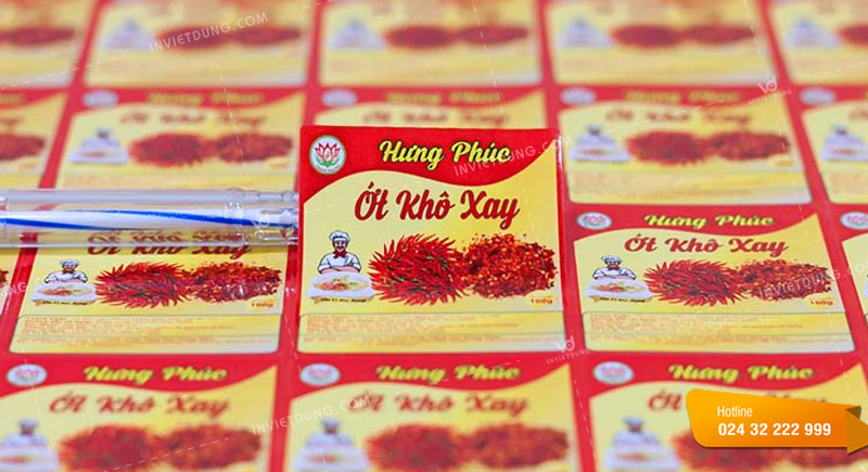 Mẫu tem nhãn dán gia vị thiết kế đẹp