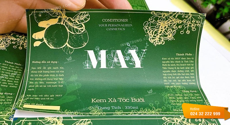 Mẫu tem nhãn dầu gội bưởi
