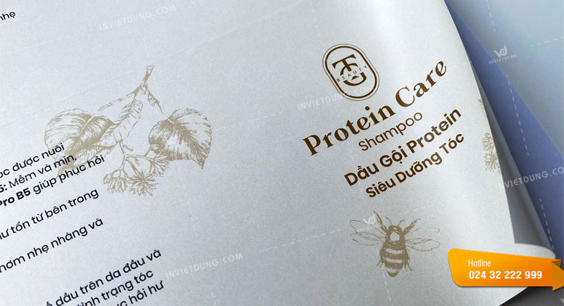 Mẫu tem nhãn dầu gội protein dưỡng tóc
