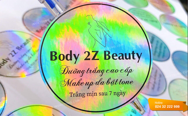 Mẫu tem nhãn decal dán mỹ phẩm 