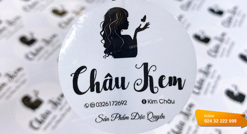 Mẫu tem nhãn decal dán mỹ phẩm kem trộn