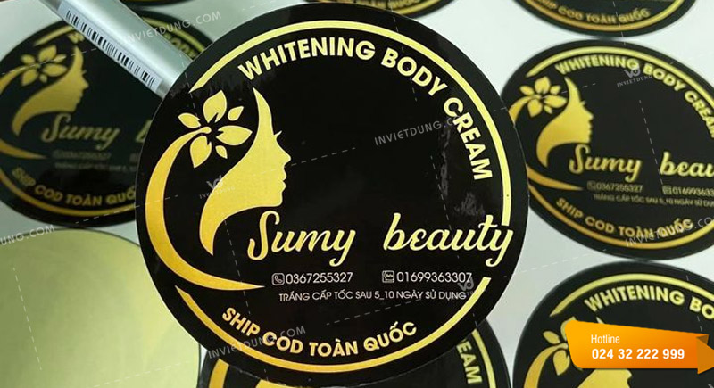 Mẫu tem nhãn decal dán mỹ phẩm 