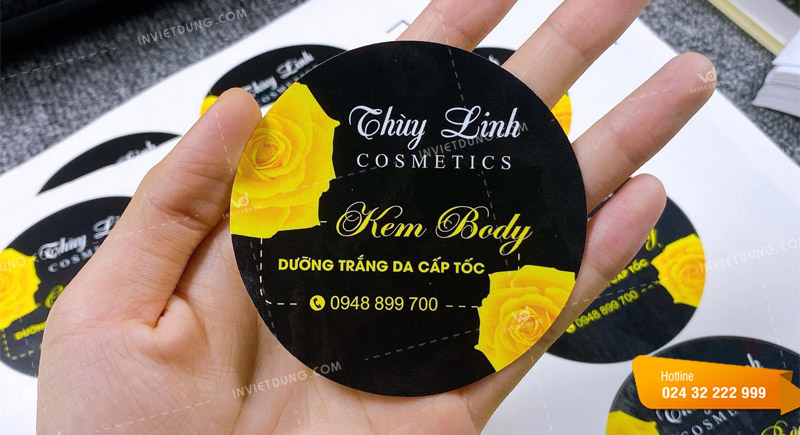 Mẫu tem nhãn decal dán mỹ phẩm 