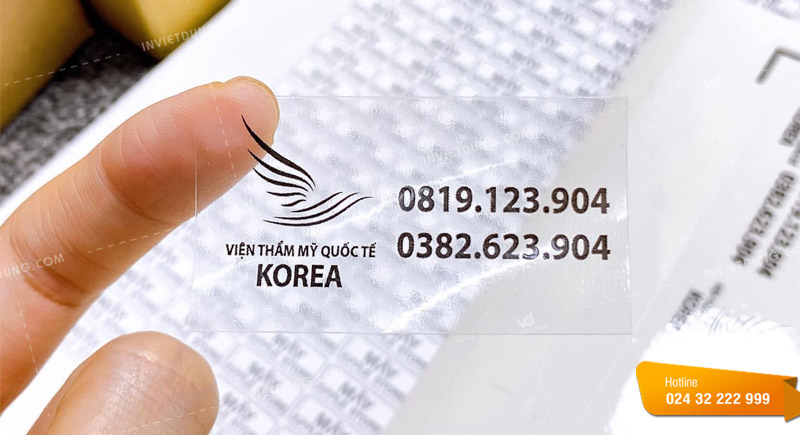 Mẫu tem nhãn decal dán mỹ phẩm 