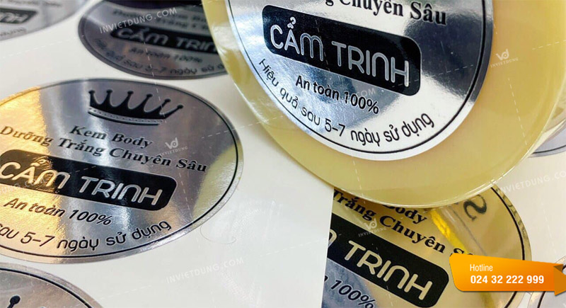 Mẫu tem nhãn decal dán mỹ phẩm 