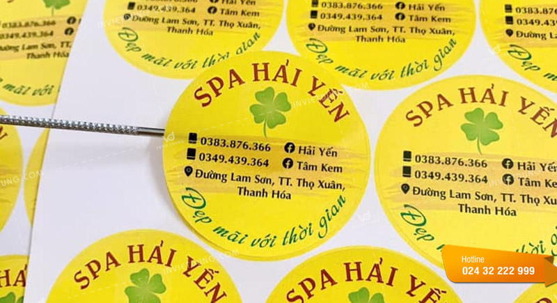 Mẫu tem nhãn decal dán mỹ phẩm 