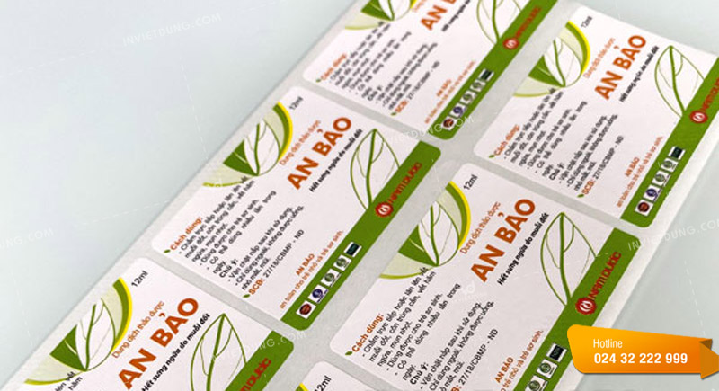 Mẫu tem nhãn dán dược phẩm An Bảo