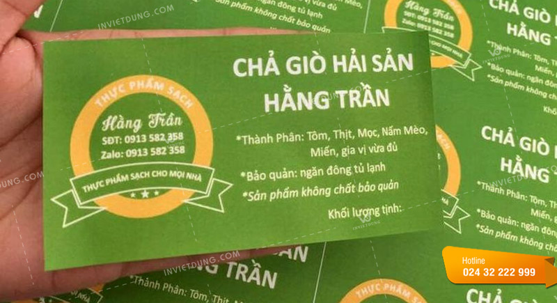 Mẫu tem nhãn dán hải sản