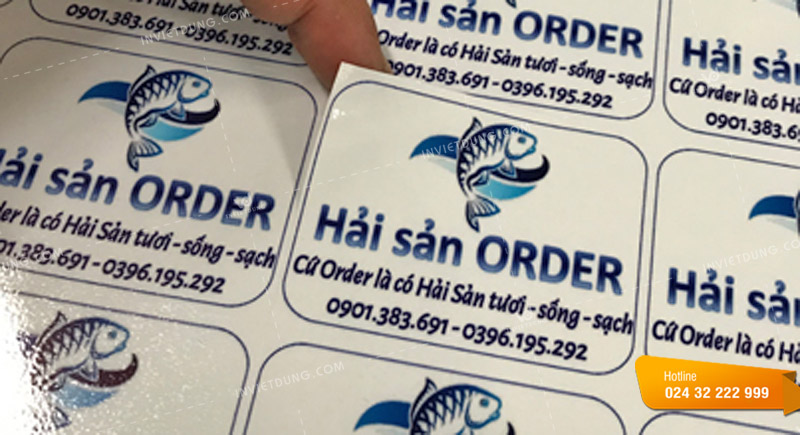 Mẫu tem nhãn dán hải sản đẹp và ấn tượng
