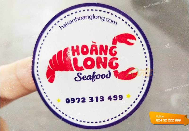 Kích thước tem nhãn dán hải sản thông dụng