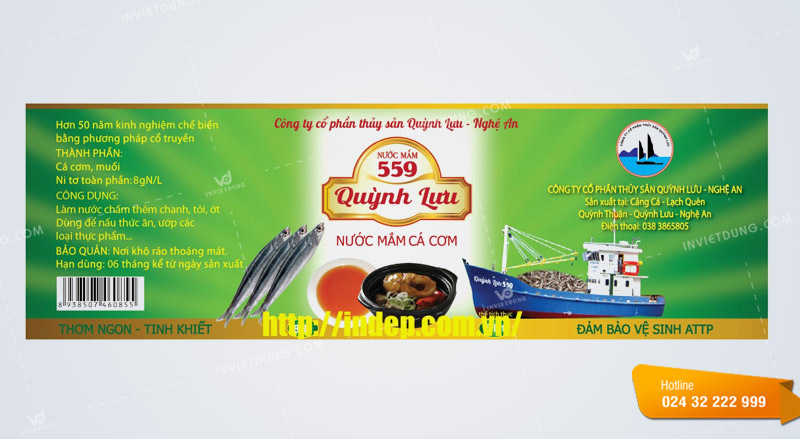 Mẫu tem nhãn nước mắm đẹp ấn tượng
