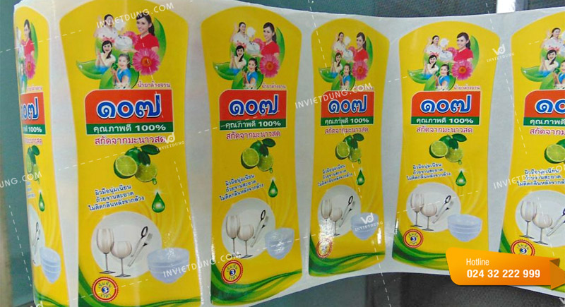 Mẫu tem nhãn nước rửa chén