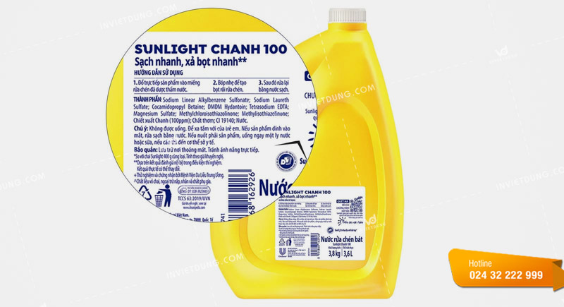 Tem nhãn dán nước rửa chén có tác dụng gì?