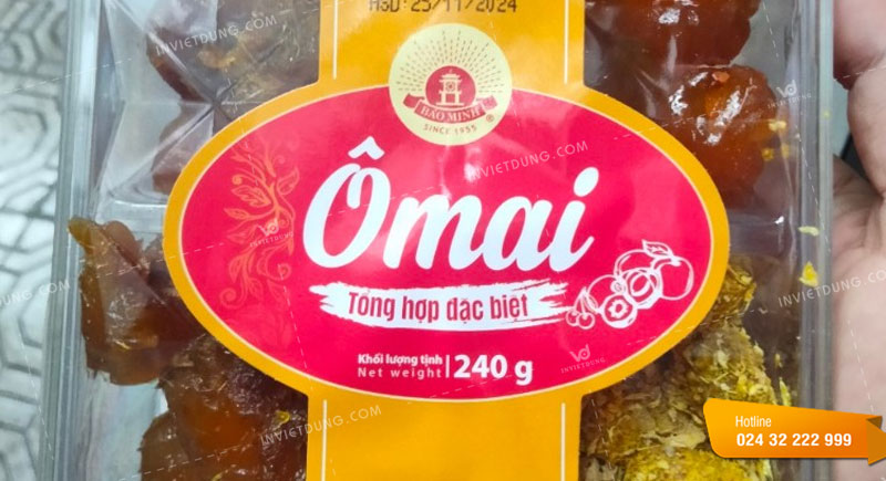 Mẫu tem nhãn ô mai theo yêu cầu