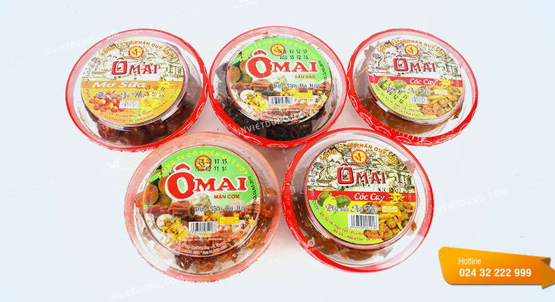 Mẫu tem nhãn dán hộp ô mai