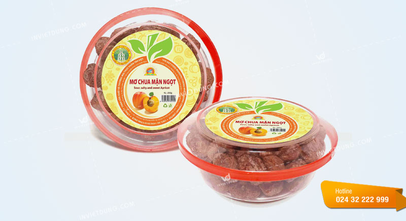Mẫu tem nhãn ô mai đẹp ấn tượng