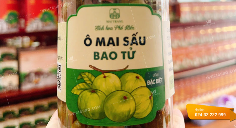Mẫu tem nhãn ô mai