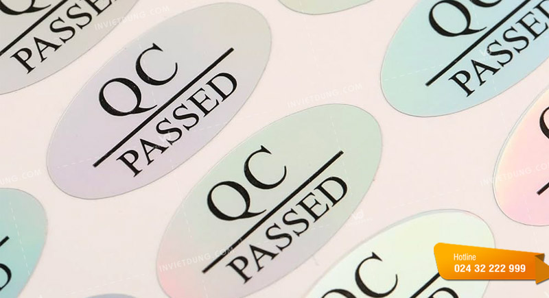 Mẫu tem QC passed hologram chất lượng cao