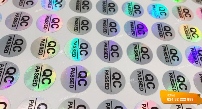 Mẫu tem QC passed hologram chất lượng cao