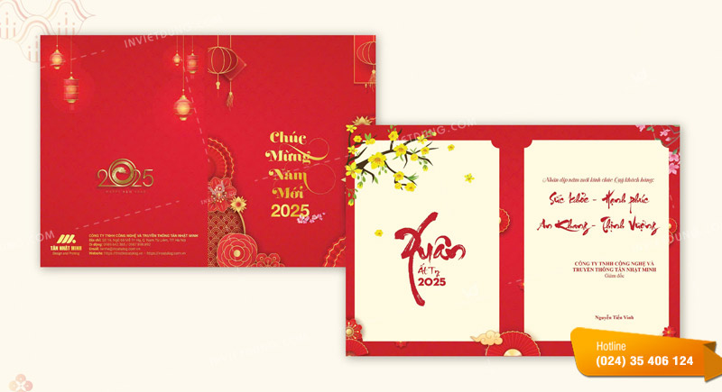 Mẫu thiệp Chúc tết 2025
