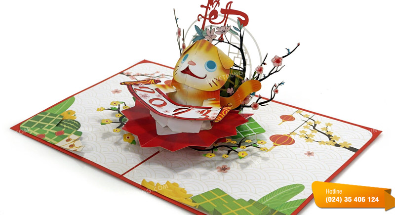 Mẫu thiệp Tết 3D