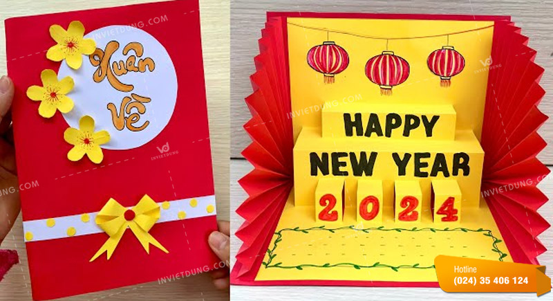 Mẫu thiệp Tết 3D