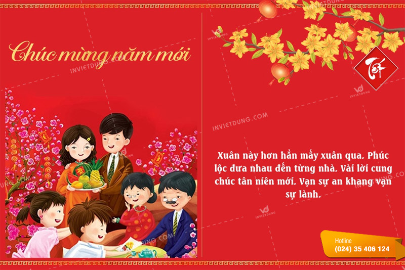 Mẫu thiệp chúc tết bạn bè