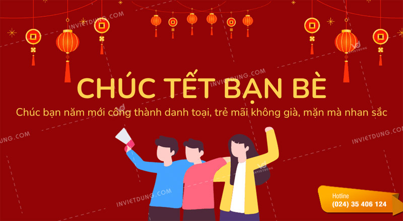 Mẫu thiệp chúc tết bạn bè