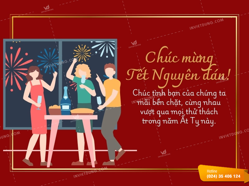Mẫu thiệp chúc tết bạn bè