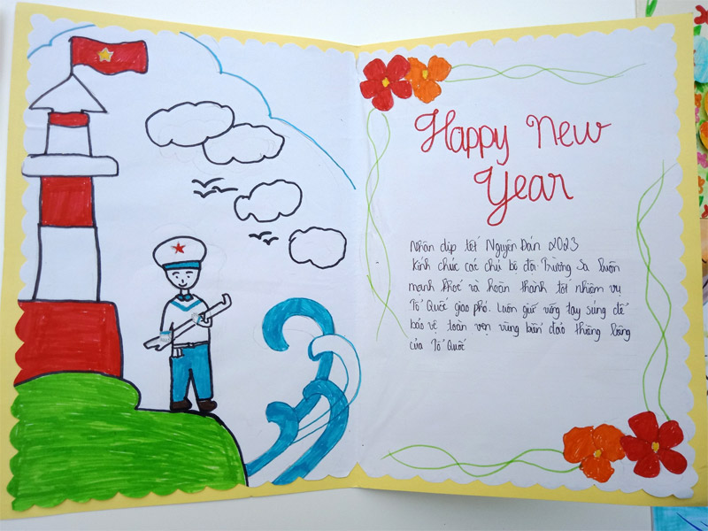 Mẫu thiệp chúc Tết bộ đội, chiến sĩ