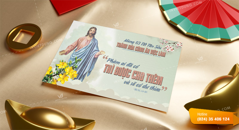 Mẫu thiệp chúc Tết Công giáo