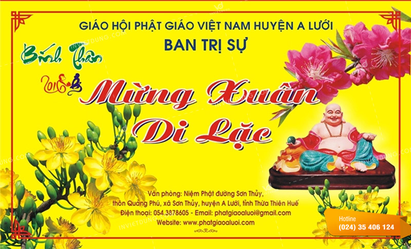Mẫu thiệp chúc Tết Phật giáo