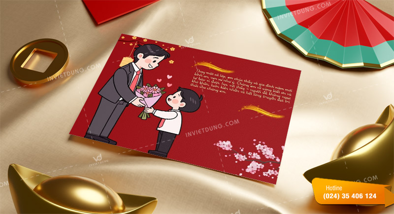 Mẫu thiệp chúc Tết thầy cô