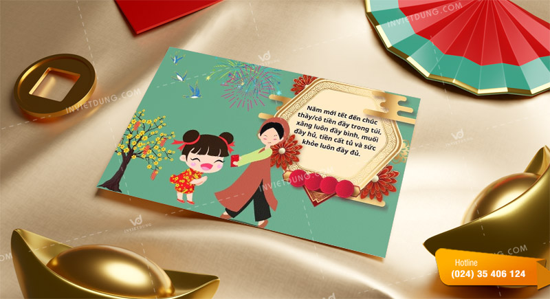 Mẫu thiệp chúc Tết thầy cô