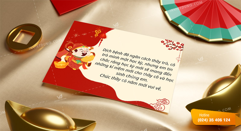 Mẫu thiệp chúc Tết thầy cô