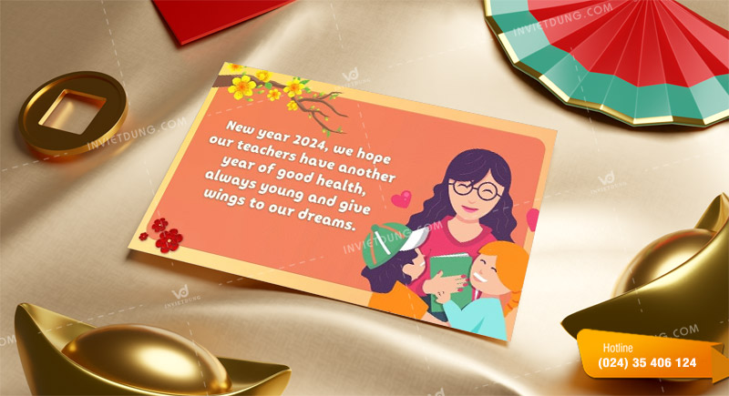 Mẫu thiệp chúc Tết thầy cô