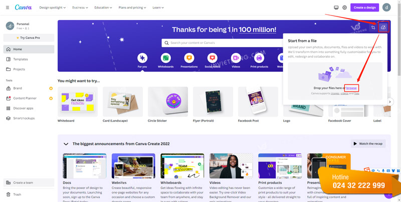 Phần mềm thiết kế tem nhãn Canva