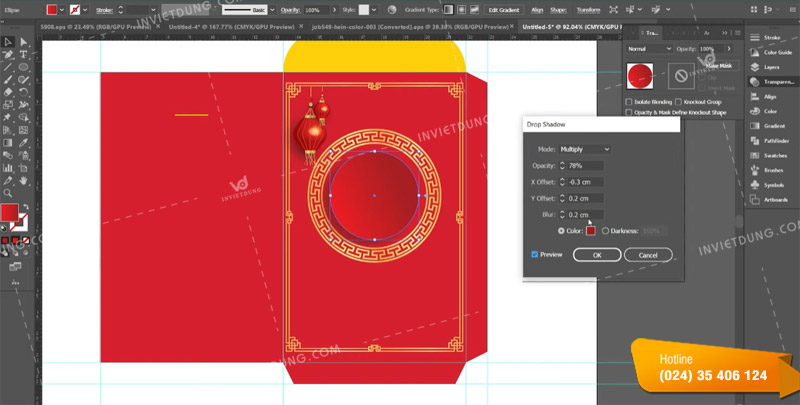 Hướng dẫn cách thiết kế bao lì xì bằng Adobe Illustrator