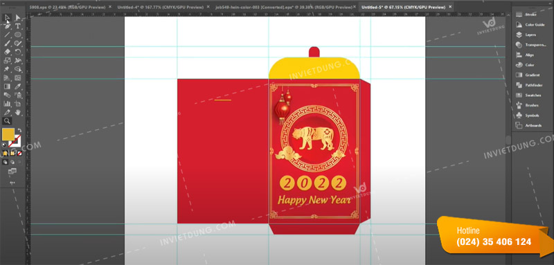 Hướng dẫn cách thiết kế bao lì xì bằng Adobe Illustrator